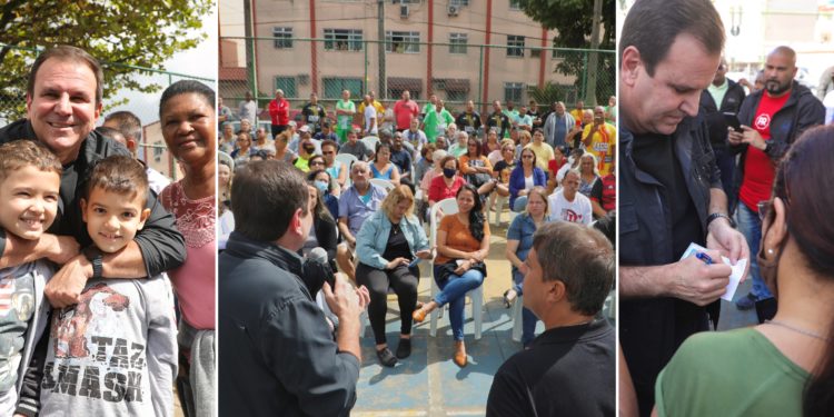 O prefeito Eduardo Paes anuncia melhorias em bairros da Zona Norte do Rio.