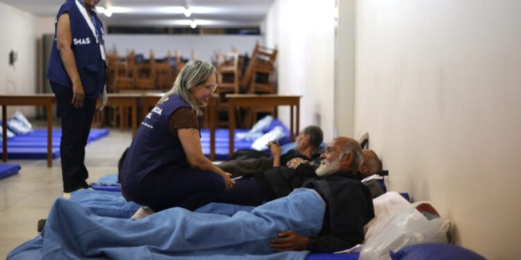 Abrigo provisório da SMAS no Rio Comprido. Foto: Wanderson Cruz / SMAS